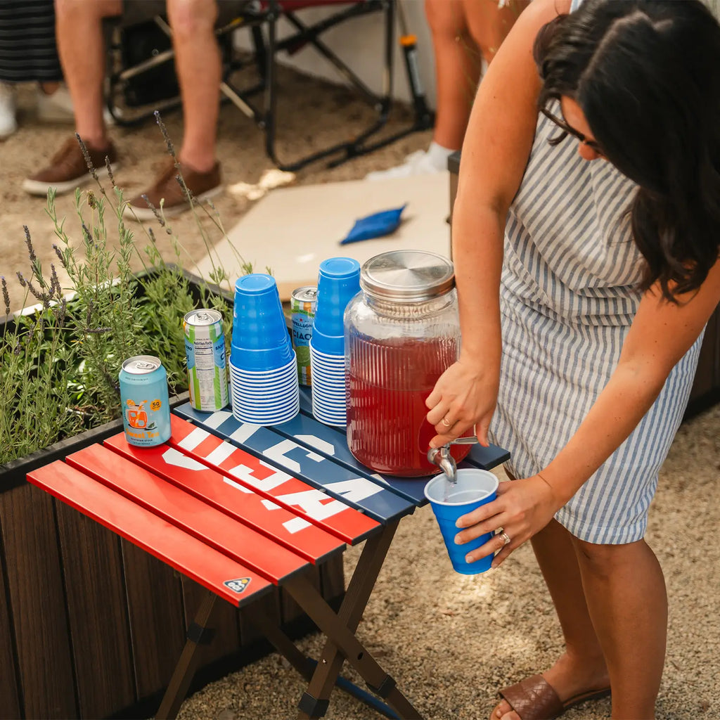 Compact Camp Table 20™ - USA Anniversary Deluxe